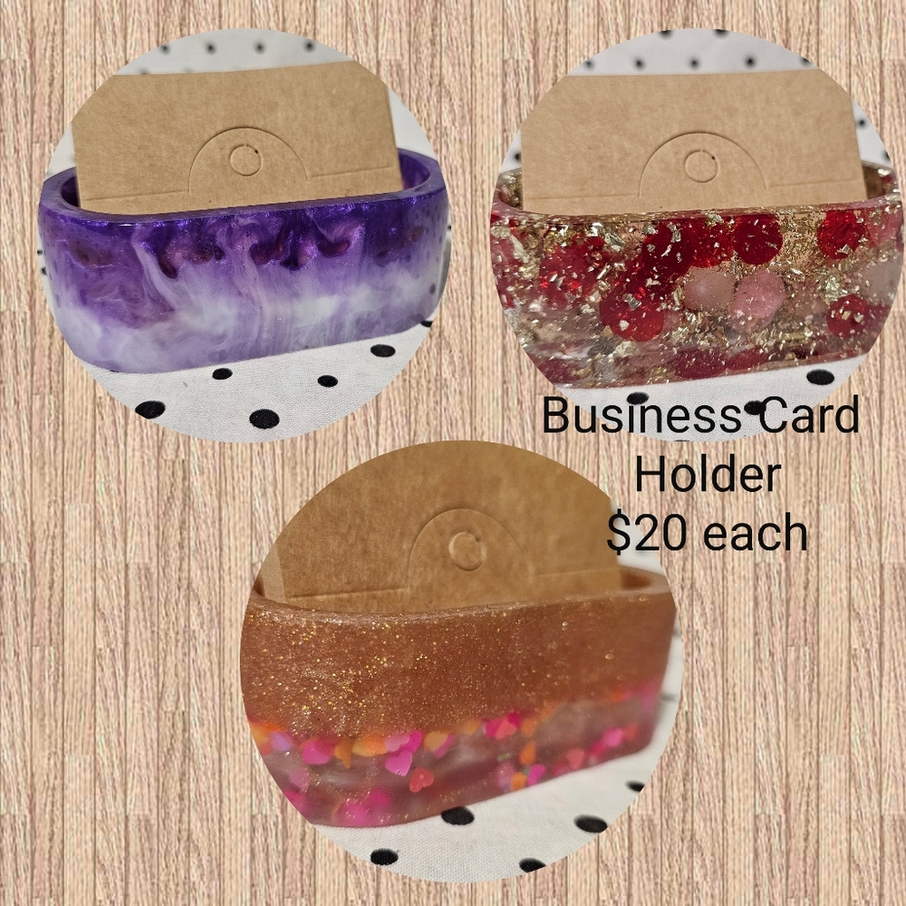 Resin Business Card Holders